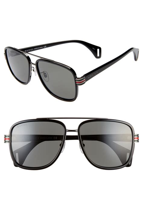 Gucci Men's Show Sunglasses Black/Grey .